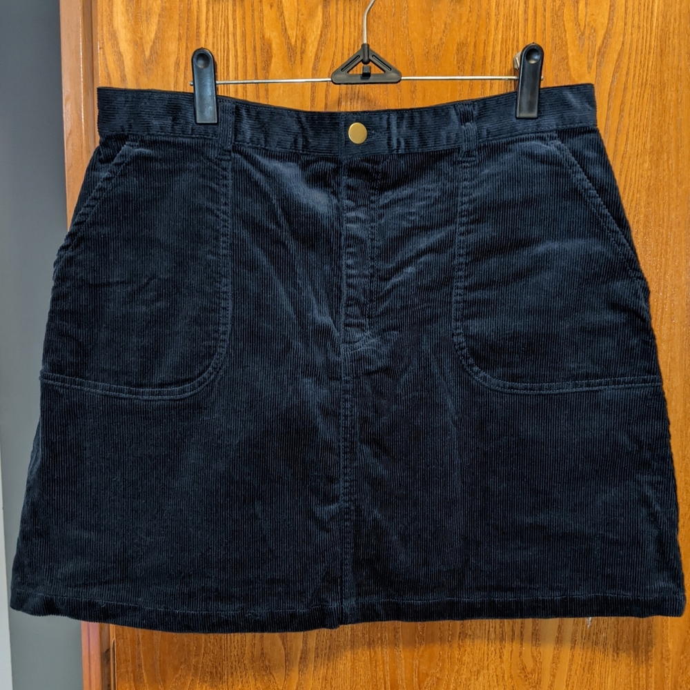 NWOT Monki A-Line Cord Mini Skirt, EU Size 44/US 12 - Picture 5 of 9